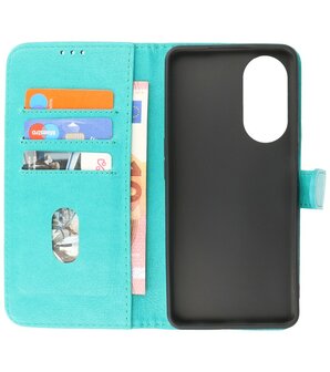 Oppo Reno 10 - Reno 10 Pro Hoesje Book Case Portemonnee Telefoonhoesje - Groen