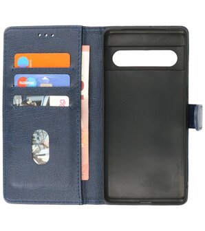 Google Pixel 8 Hoesje Book Case Portemonnee Telefoonhoesje - Navy