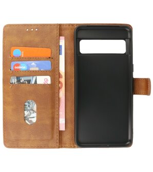 Google Pixel 8 Pro Hoesje Book Case Portemonnee Telefoonhoesje - Bruin