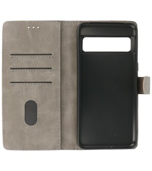 Google Pixel 8 Pro Hoesje Book Case Portemonnee Telefoonhoesje - Grijs