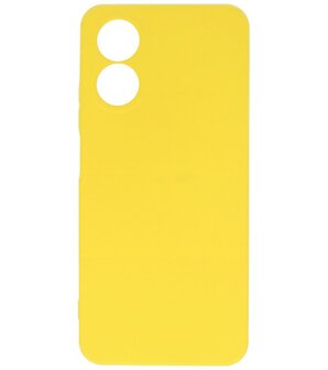 Oppo A38 Hoesje Fashion Backcover Telefoonhoesje Geel