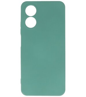 Oppo A38 Hoesje Fashion Backcover Telefoonhoesje Donker Groen