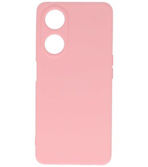 Oppo A38 Hoesje Fashion Backcover Telefoonhoesje Roze