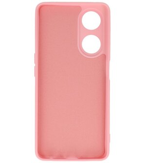 Oppo A38 Hoesje Fashion Backcover Telefoonhoesje Roze