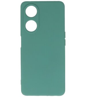 Oppo A98 5G Hoesje Fashion Backcover Telefoonhoesje Donker Groen