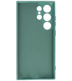 Samsung Galaxy S24 Ultra Hoesje Fashion Backcover Telefoonhoesje Donker Groen