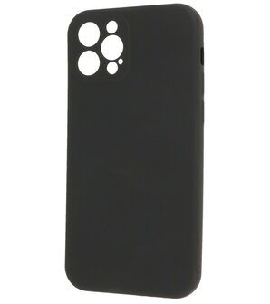 2.0mm Dikke Fashion Telefoonhoesje Backcover - Siliconen Hoesje - iPhone 12 - iPhone 12 Pro - Zwart