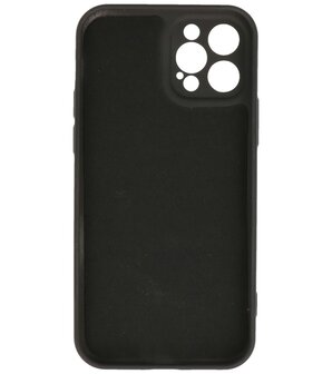 2.0mm Dikke Fashion Telefoonhoesje Backcover - Siliconen Hoesje - iPhone 12 - iPhone 12 Pro - Zwart