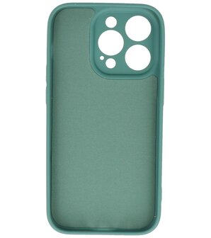 iPhone 14 Pro Hoesje - 2.0mm Dikke Fashion Telefoonhoesje Backcover - Donker Groen