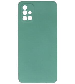 Fashion Backcover Telefoonhoesje voor Samsung Galaxy A71 - Donker Groen