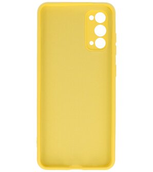 Fashion Backcover Telefoonhoesje voor Samsung Galaxy S20 - Geel