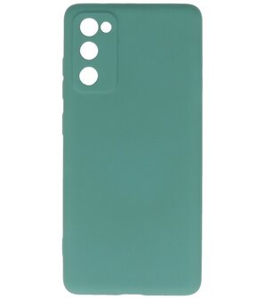 2.0mm Dikke Fashion Telefoonhoesje Backcover - Siliconen Hoesje - Samsung Galaxy S20 FE - Army Green