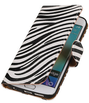 Samsung Galaxy S6 Edge Zebra Booktype Wallet Hoesje
