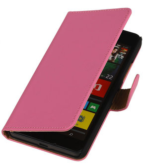 Microsoft Lumia 640 Effen Booktype Wallet Hoesje Roze