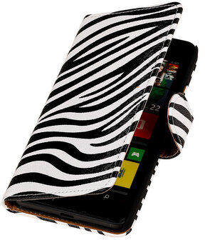 Microsoft Lumia 640 Zebra Booktype Wallet Hoesje Wit