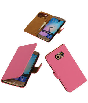 Samsung Galaxy Grand Max Effen Booktype Wallet Hoesje Roze