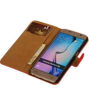 Samsung Galaxy Grand Max Effen Booktype Wallet Hoesje Rood