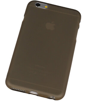 Apple iPhone 6 Plus TPU Hoesje Transparant Grijs &ndash; Back Case Bumper Hoes Cover