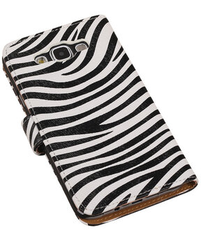 Zebra Bookcover Hoesje Samsung Galaxy E7