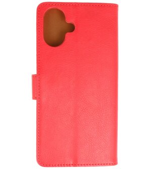 iPhone 16 Plus Hoesje Book Case Portemonnee Telefoonhoesje - Rood