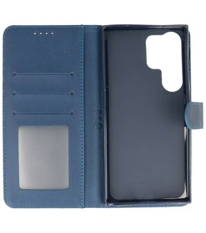 Samsung Galaxy S24 Ultra Hoesje Book Case Portemonnee Telefoonhoesje - Navy