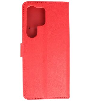 Samsung Galaxy S24 Ultra Hoesje Book Case Portemonnee Telefoonhoesje - Rood