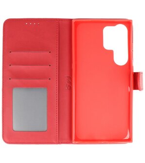 Samsung Galaxy S24 Ultra Hoesje Book Case Portemonnee Telefoonhoesje - Rood