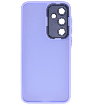 Mat-Transparent met Camera Beschermer Case voor Samsung Galaxy A55 Paars