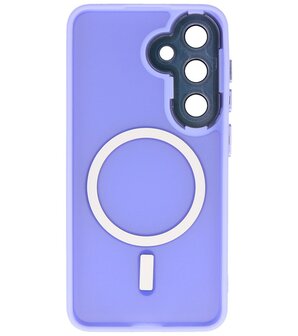 Mat-Transparent met Camera Beschermer Magsafe Case voor Samsung Galaxy S24 - S25 Paars