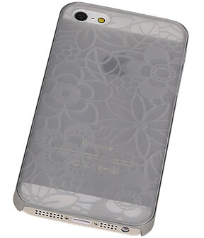Apple iPhone 5 / 5S - Lotus Hardcase Hoesje Zilver