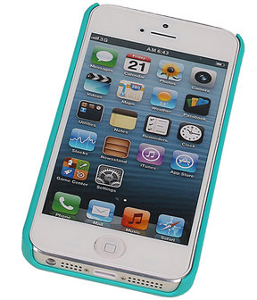 Apple iPhone 5/5S - Brocant Hardcase Hoesje Turquoise