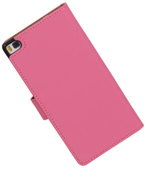 Huawei P8 Roze Booktype Hoesje