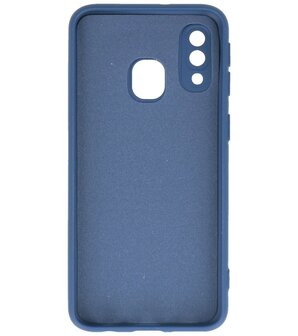 Fashion Color TPU Hoesje Samsung Galaxy A40 Navy