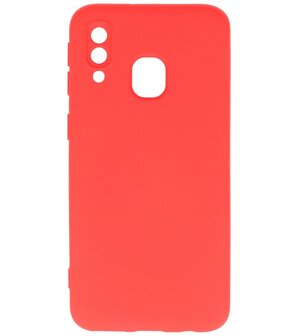 Fashion Color TPU Hoesje Samsung Galaxy A40 Rood