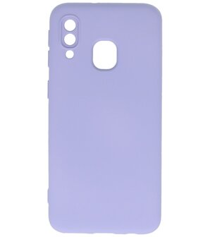 Fashion Color TPU Hoesje Samsung Galaxy A40 Paars
