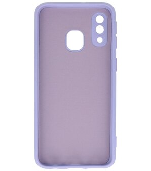 Fashion Color TPU Hoesje Samsung Galaxy A40 Paars