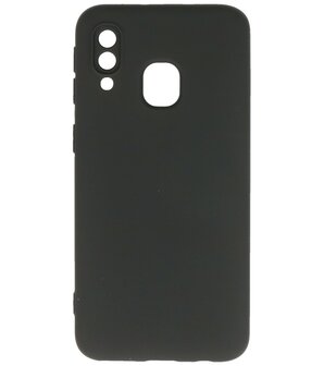 Fashion Color TPU Hoesje Samsung Galaxy A40 Zwart