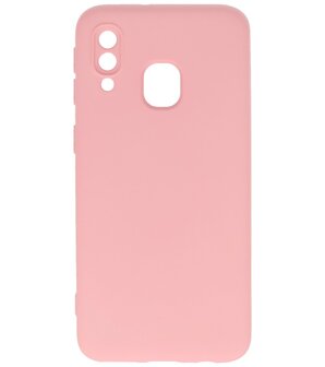 Fashion Color TPU Hoesje Samsung Galaxy A40 Roze