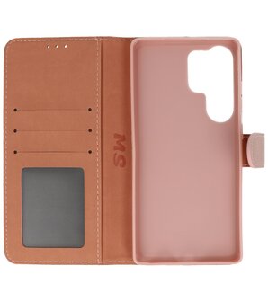 Samsung Galaxy S25 Ultra Hoesje Book Case Portemonnee Telefoonhoesje - Rose Goud
