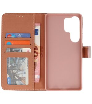 Samsung Galaxy S25 Ultra Hoesje Book Case Portemonnee Telefoonhoesje - Rose Goud