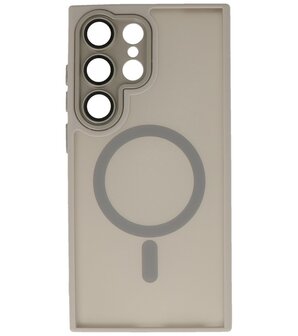 Mat-Transparent met Camera Beschermer Case voor Samsung Galaxy S25 Ultra Grijs