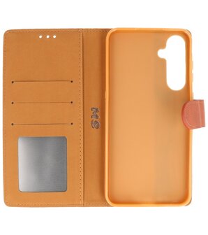 Samsung Galaxy A15 Hoesje Book Case Portemonnee Telefoonhoesje - Bruin