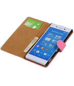 Sony Xperia Z4/Z3 Plus Booktype Wallet Hoesje Roze