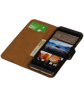 Hoesje voor HTC One E9 Plus Booktype Zwart