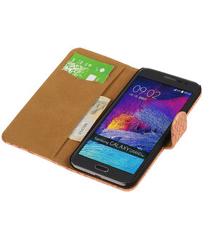 Hoesje voor Samsung Galaxy Grand Max Snake Booktype Wallet Roze