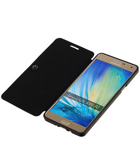 Bestcases Zwart TPU Booktype Motief Hoesje voor Samsung Galaxy A7 2015