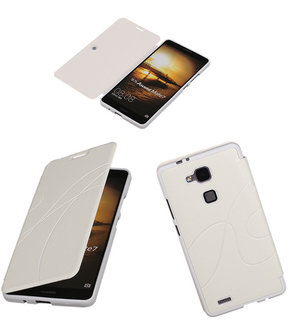 Bestcases Wit TPU Booktype Motief Hoesje Huawei Ascend Mate 7