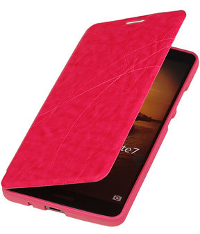 Bestcases Roze TPU Booktype Motief Hoesje voor Huawei Ascend Mate 7