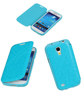 Bestcases Blauw TPU Booktype Motief Hoesje Samsung Galaxy S4 mini