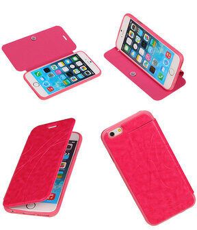 Bestcases Roze TPU Booktype Motief Hoesje Apple iPhone 6